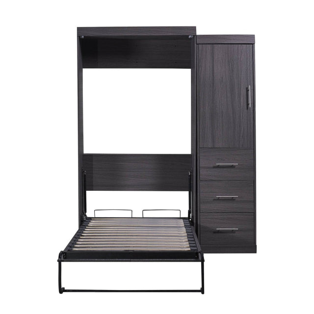 Twin Foldable Murphy Bed With Wardrobe And Drawers - Omega Lifestyles