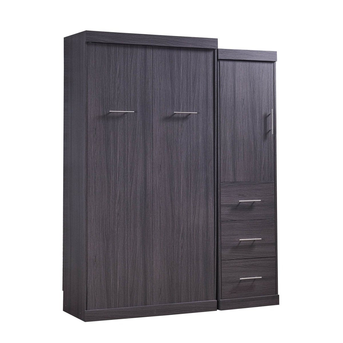 Twin Foldable Murphy Bed With Wardrobe And Drawers - Sleep Galleria
