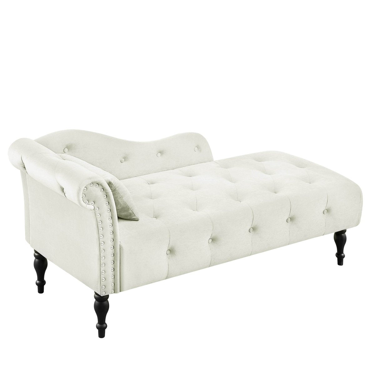 Velvet Tufted Chaise Lounge Chair - Sleep Galleria