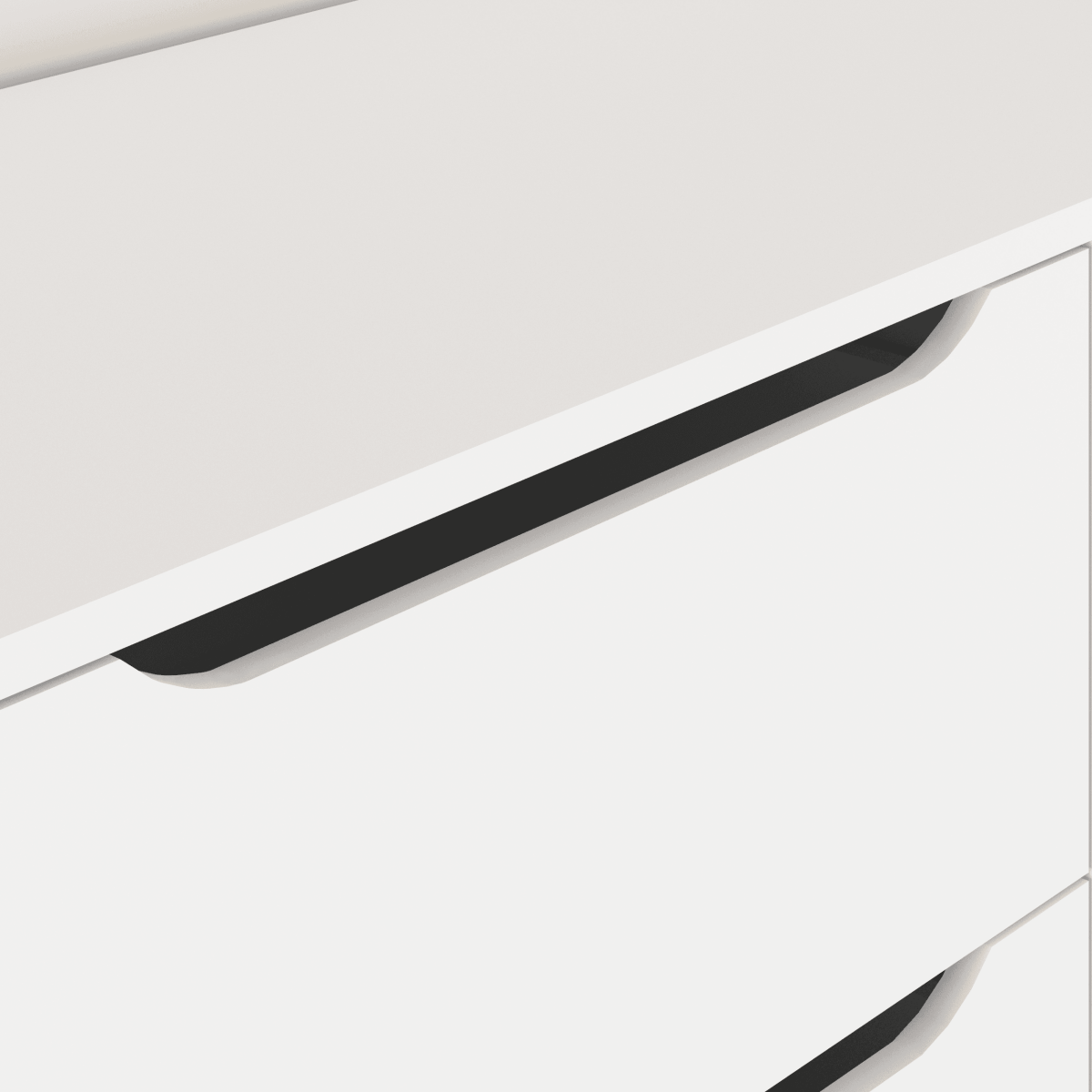 White Modern 9 - Drawer Spacious Storage Dresser - Calmora - Omega Lifestyles