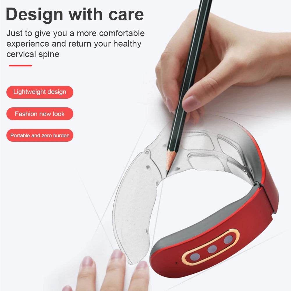 Electric Neck Shoulder TENS Pulse Massager With Heating - Sleep Galleria