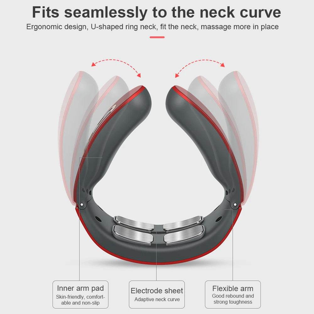 Electric Neck Shoulder TENS Pulse Massager With Heating - Sleep Galleria