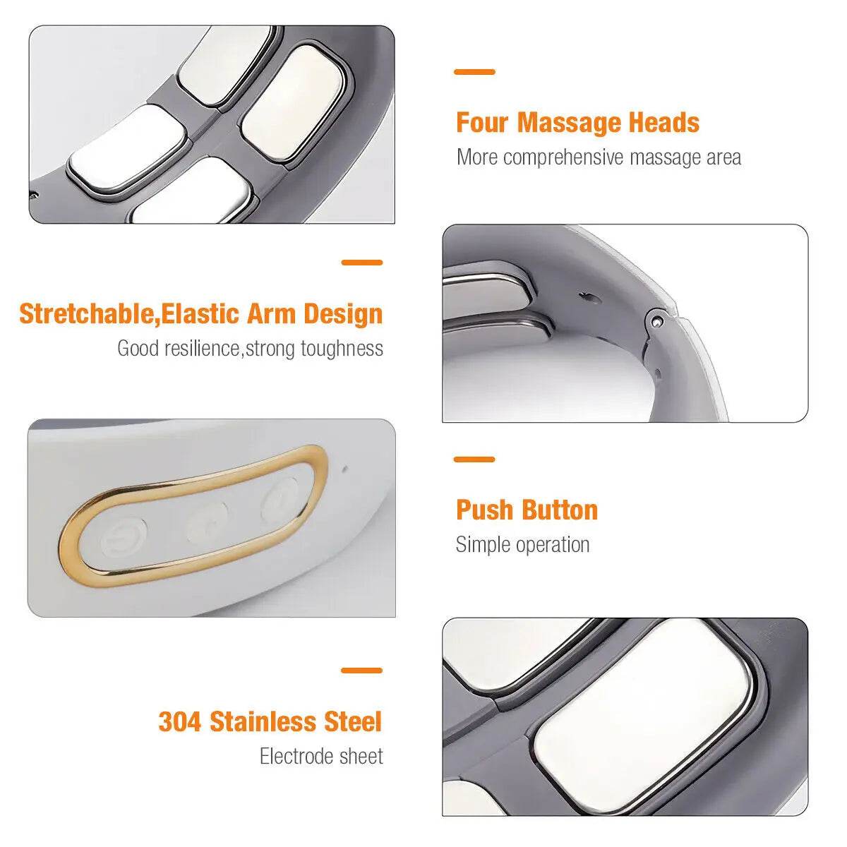 Electric Neck Shoulder TENS Pulse Massager With Heating - Sleep Galleria