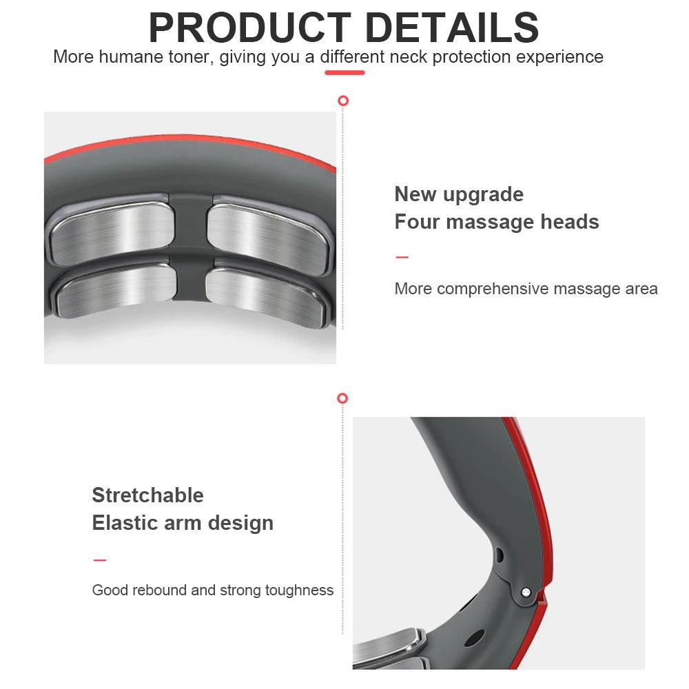 Electric Neck Shoulder TENS Pulse Massager With Heating - Sleep Galleria