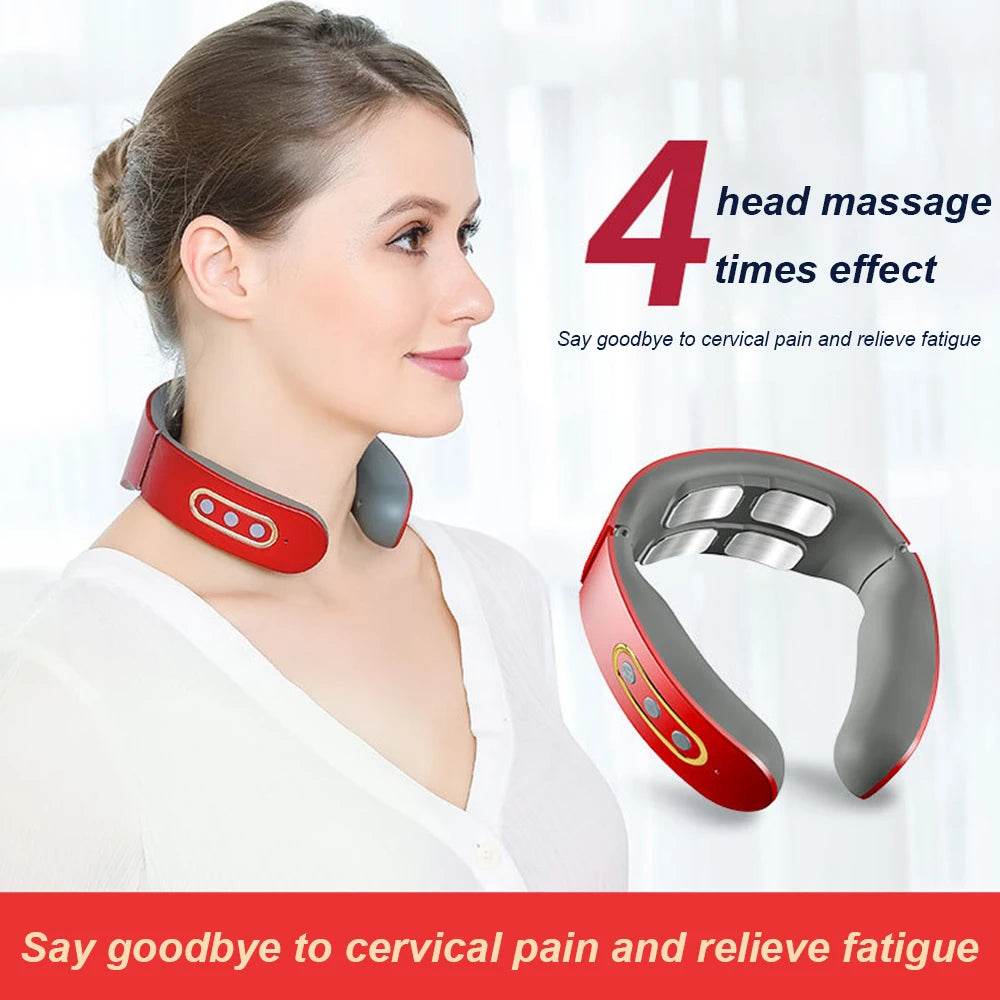 Electric Neck Shoulder TENS Pulse Massager With Heating - Sleep Galleria