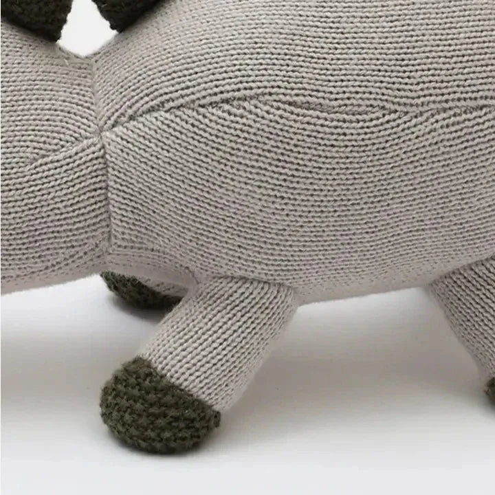 Knitted Cotton Polyester Dinosaur Soft Toy Plush Plush - Omega Lifestyles