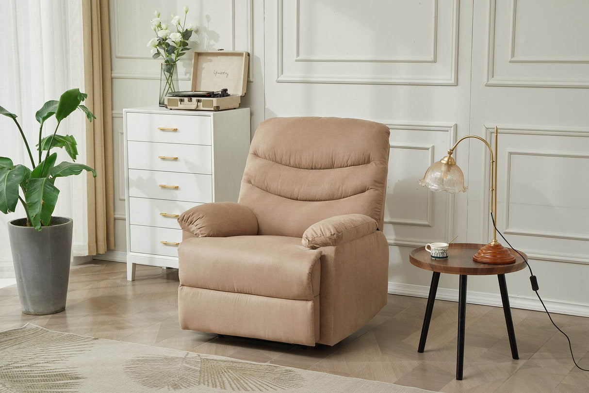 Manual Recliner Chair With Pillow Top Arms