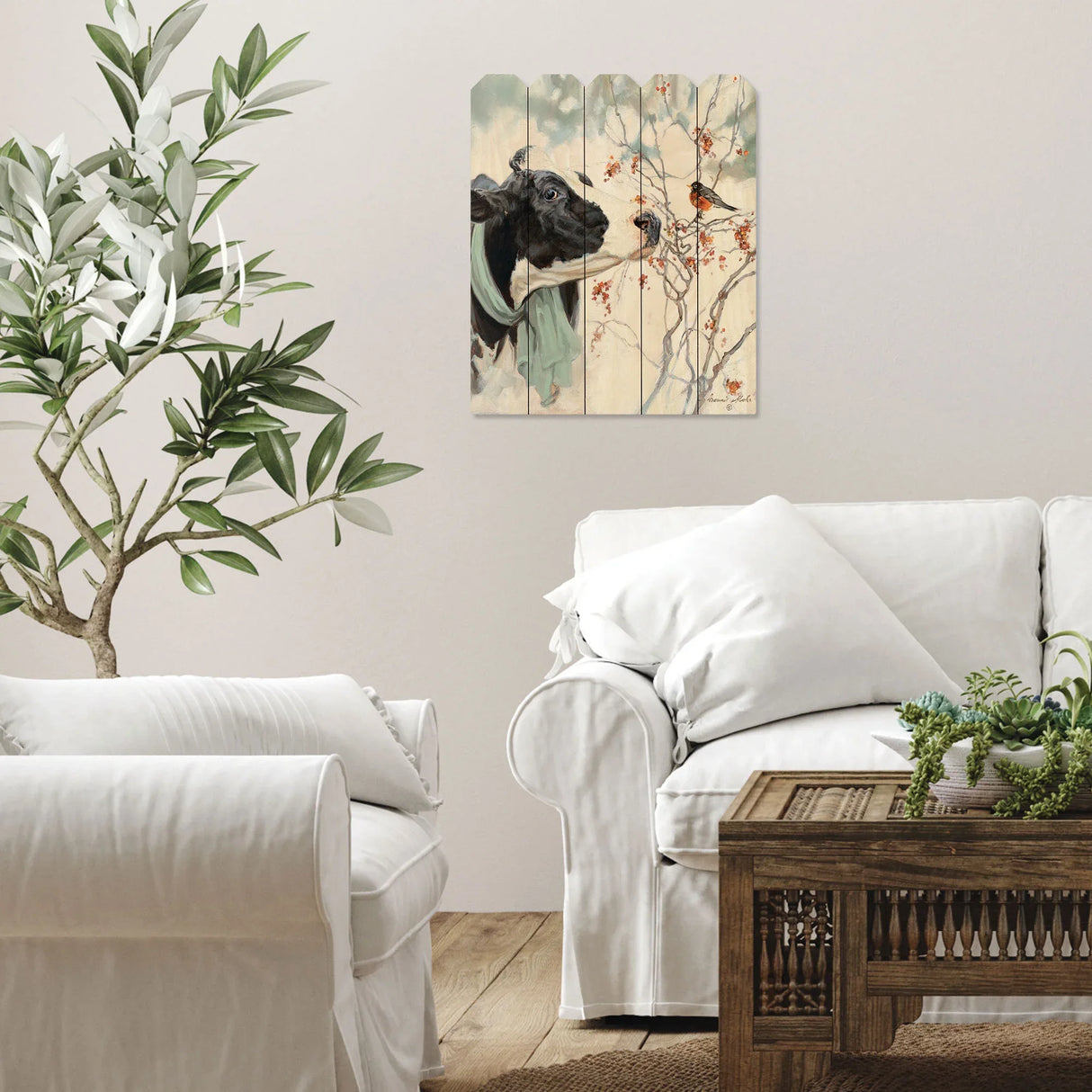 Winter Robin Multicolor Printed Paper Wall Art - Omega Lifestyles