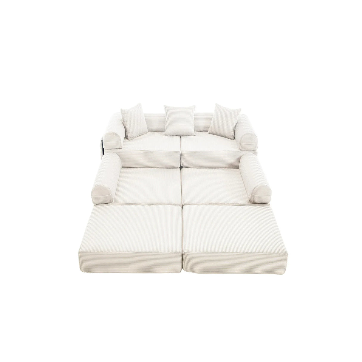 Convertible Corduroy Folding Memory Foam Sofa Bed - Omega Lifestyles