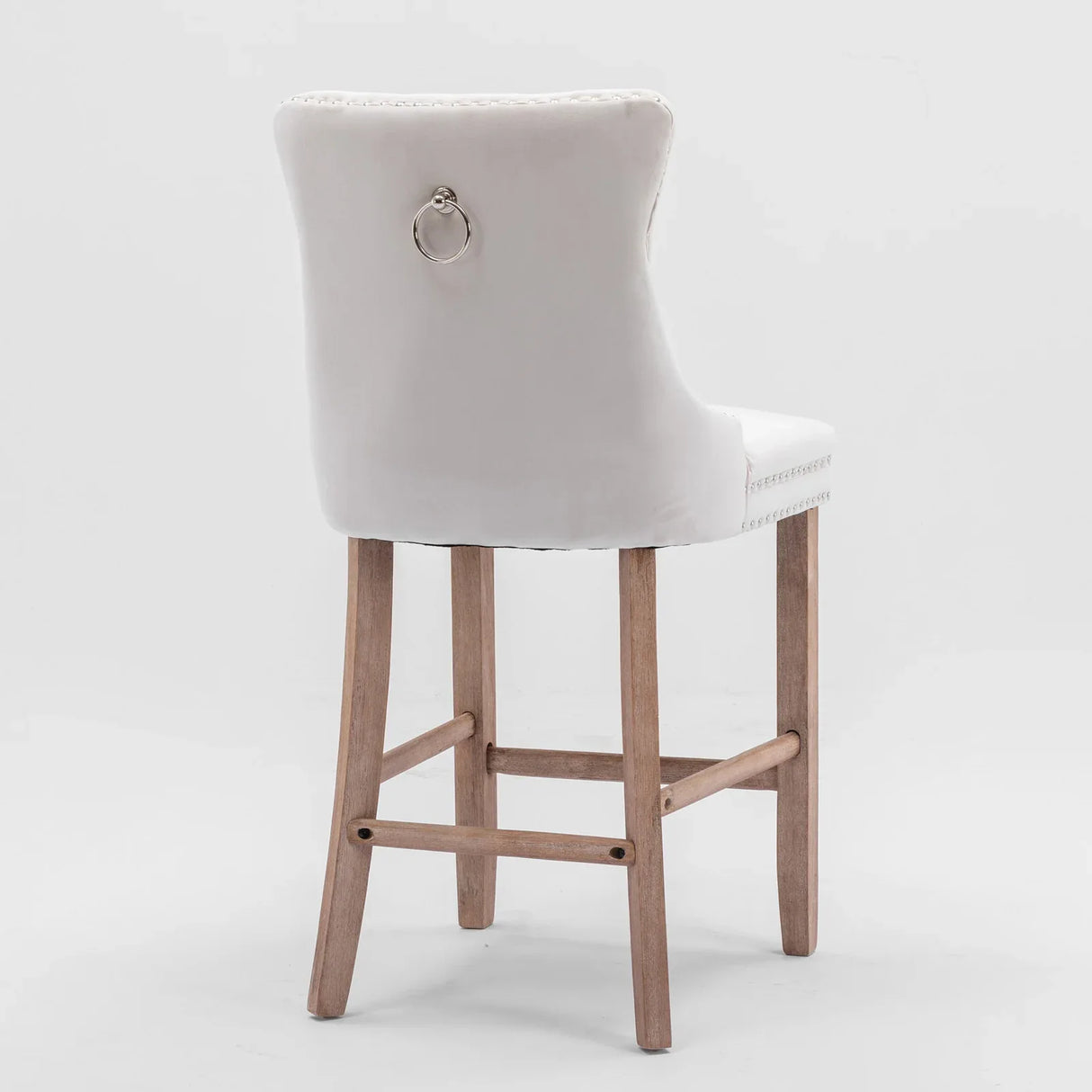 Set Of 2 Contemporary Velvet Upholstered Barstools - Omega Lifestyles