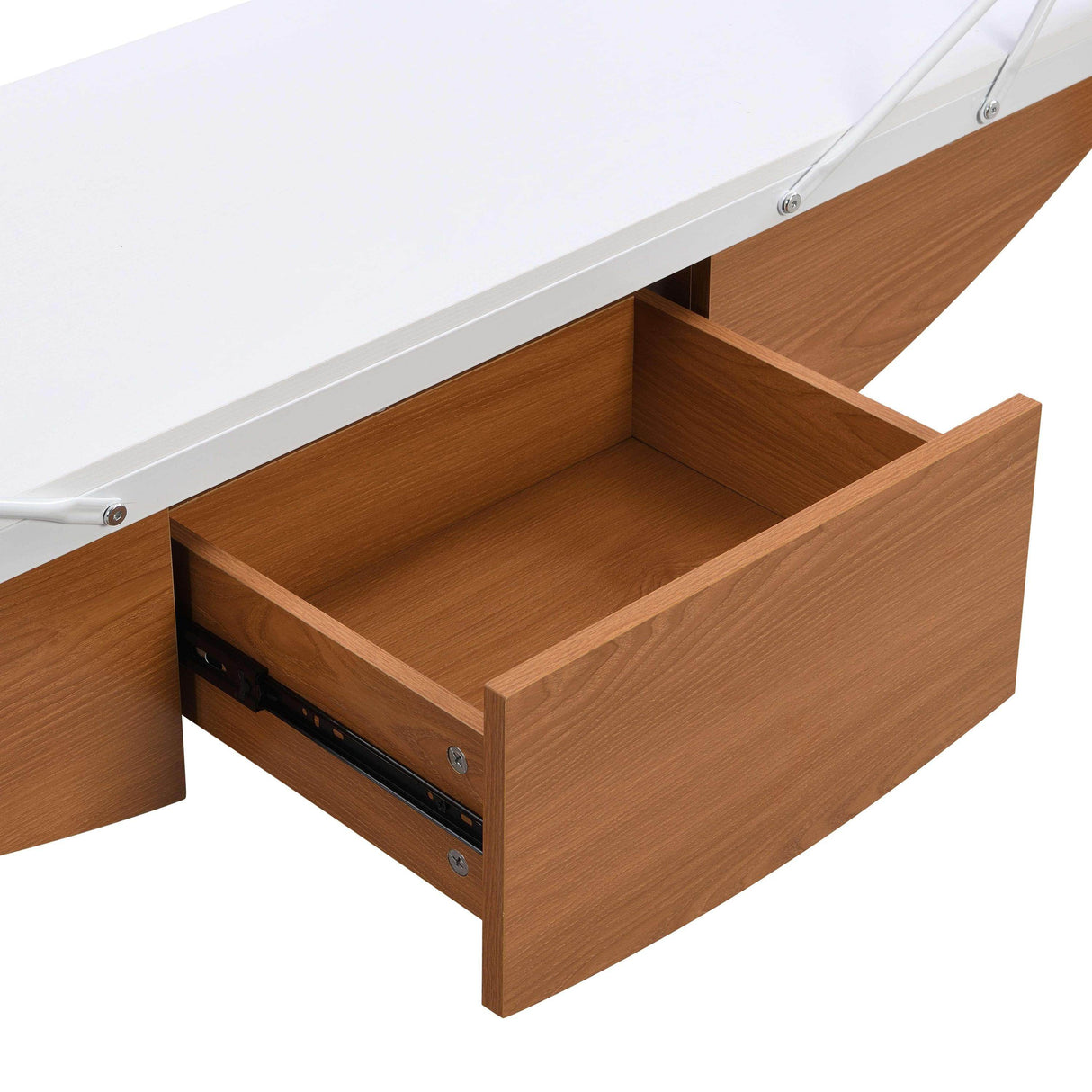 Sailboat-Shaped Modern MDF Wood TV Stand With Drawer - Sleep Galleria