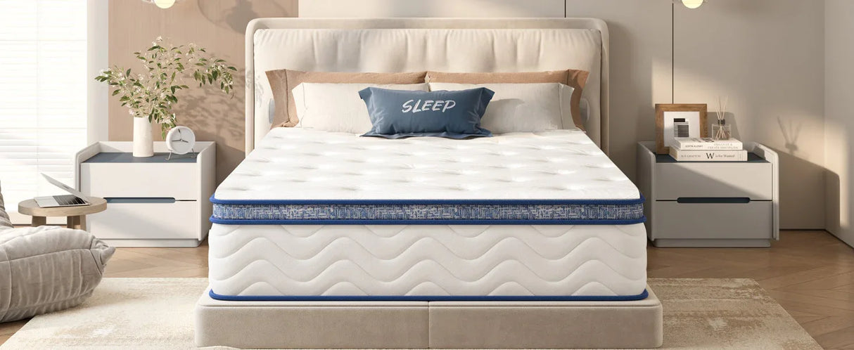 Twin Medium Firm 12-Inch Hybrid Mattress - Omega Lifestyles