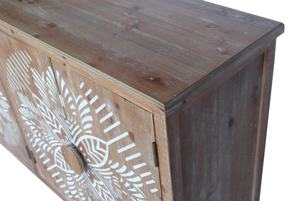 Vintage American Design Accent Corner Cabinet With Storage - Sleep Galleria