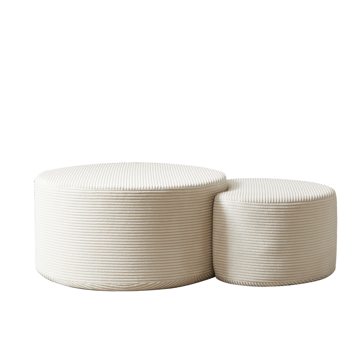 Set of 2 Upholstered Foam Ottoman Coffee Tables - Sleep Galleria