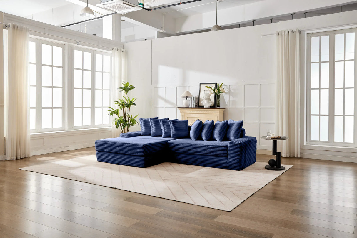 Convertible Corduroy Floor Sofa Bed Sleeper Couch - Omega Lifestyles