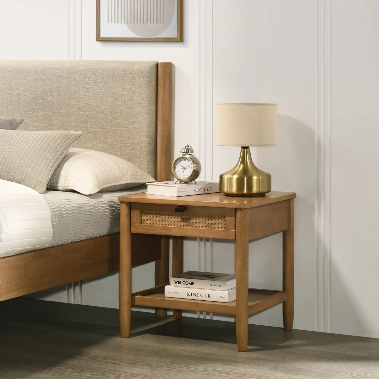 Vichy 5-Piece Queen Rubberwood Bedroom Set - Omega Lifestyles