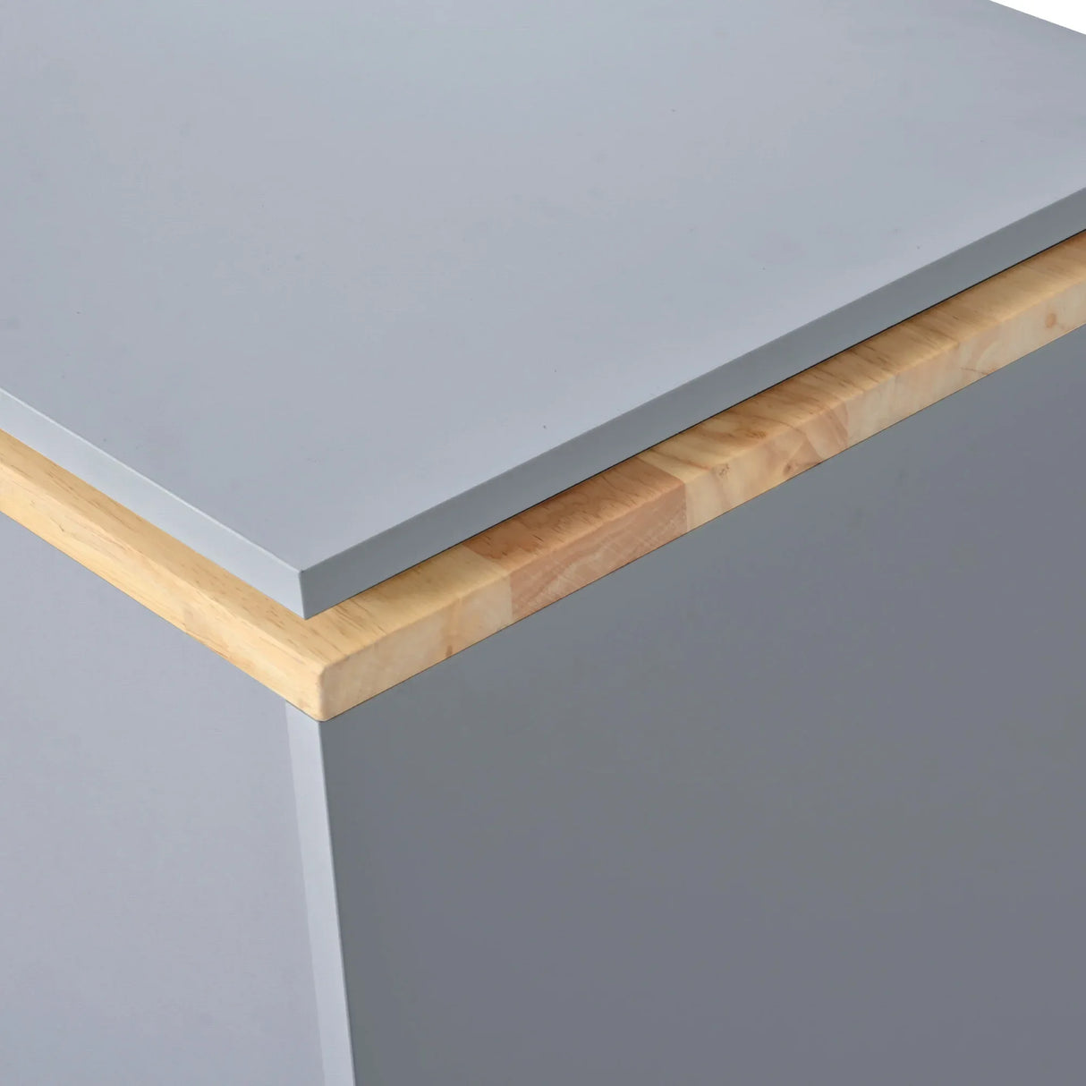 Rolling Kitchen Island With Extended Table Power Outlets LED Lights - Omega Lifestyles