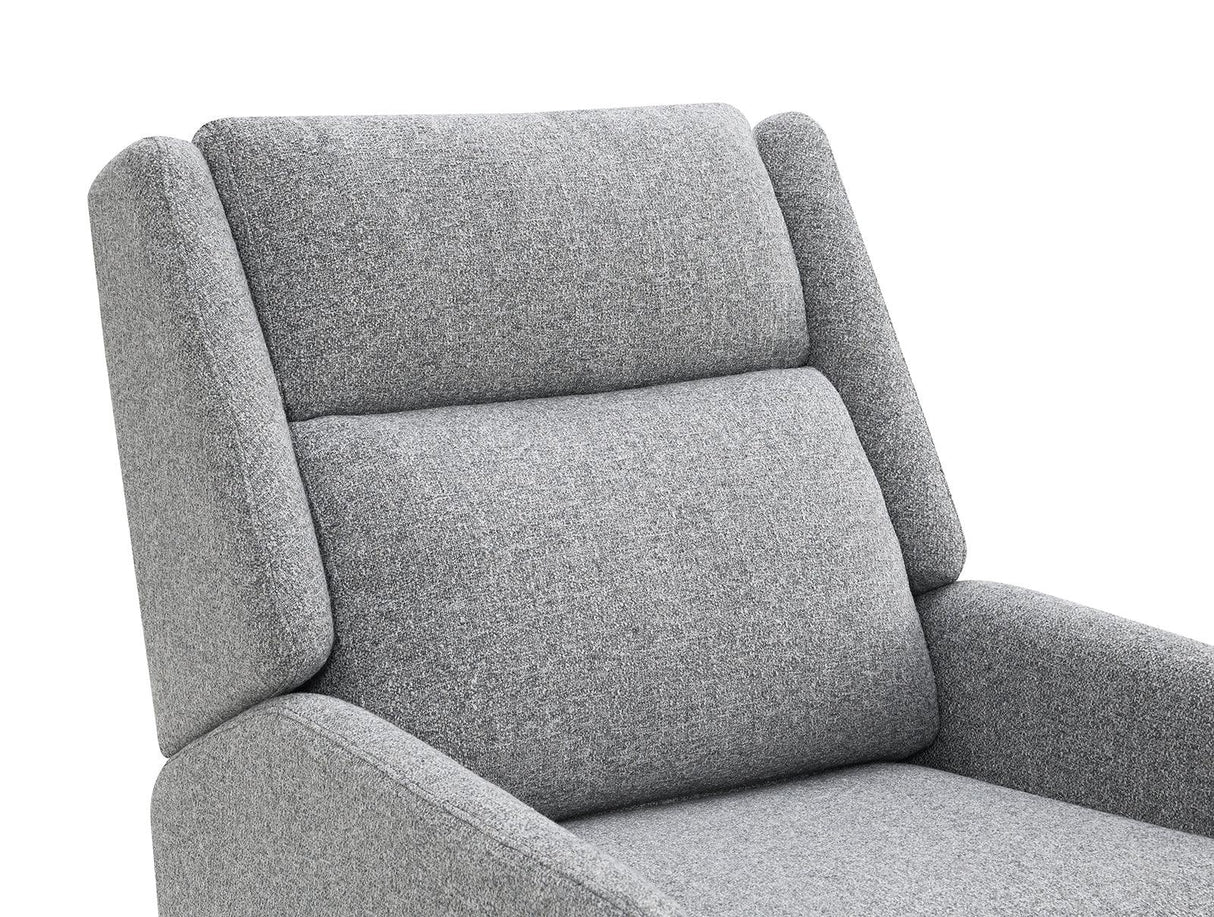 Mid-Century Modern Gray Pushback Manual Recliner - Omega Lifestyles
