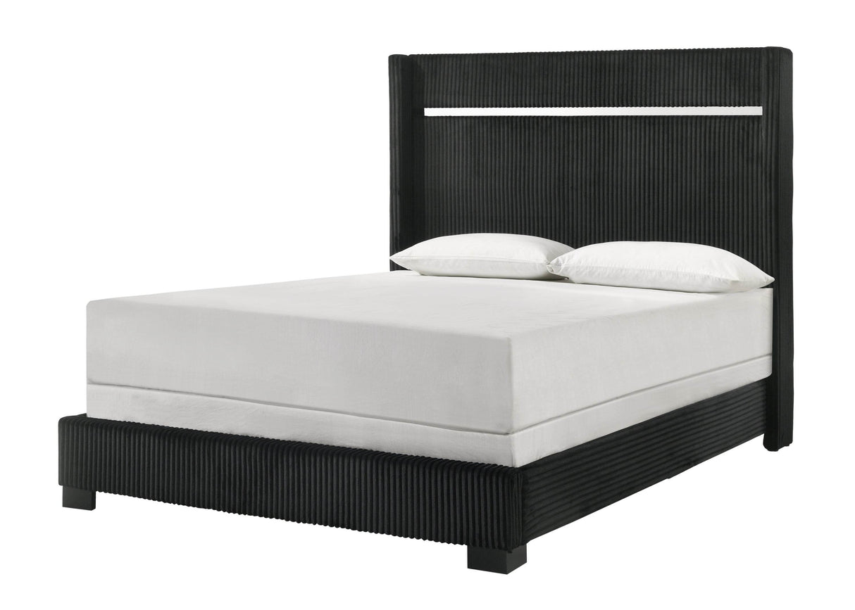 Modern Upholstered Channel Tufted King Bed Frame