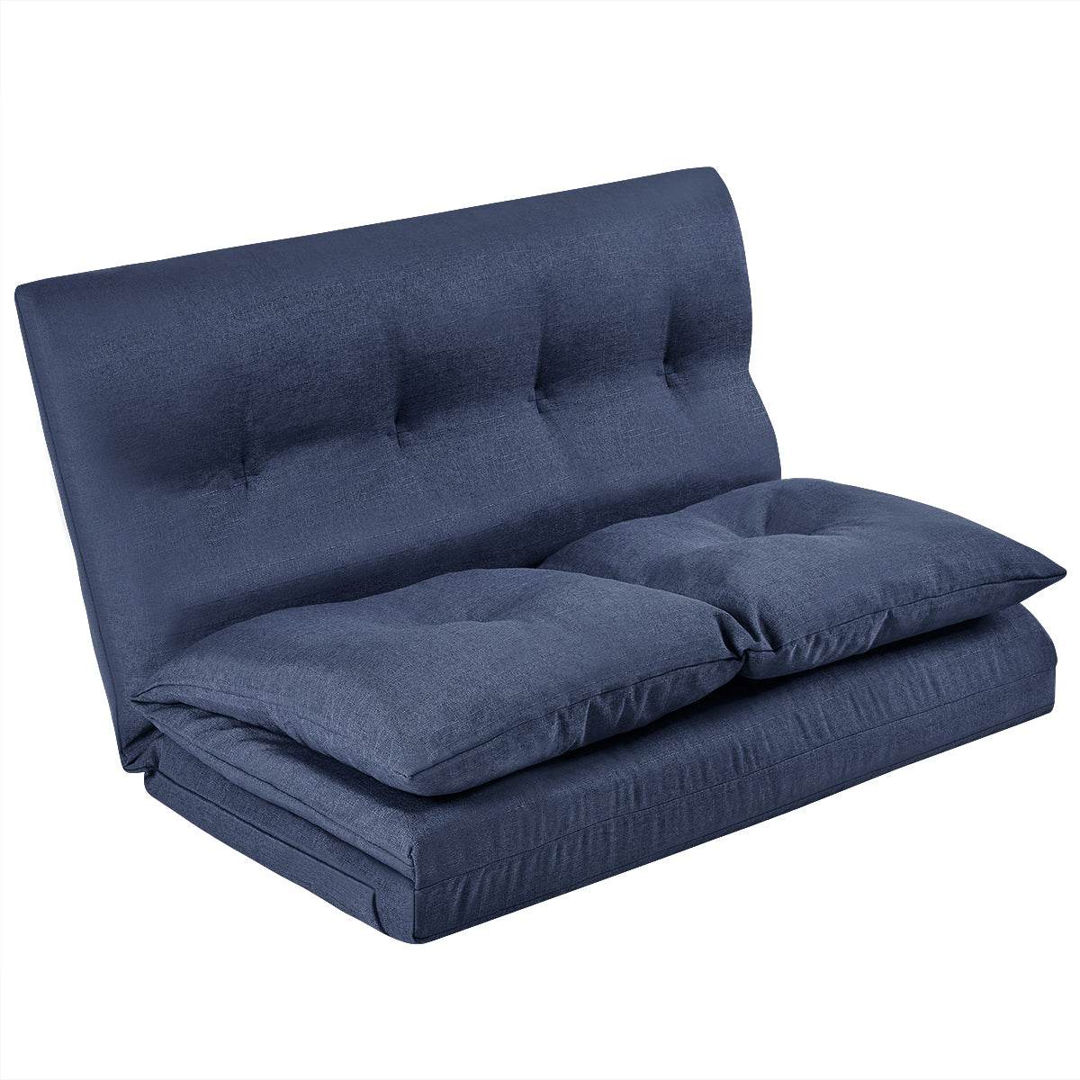 Navy Blue Multi-Functional Adjustable Floor Sofa Chaise Lounge - Omega Lifestyles