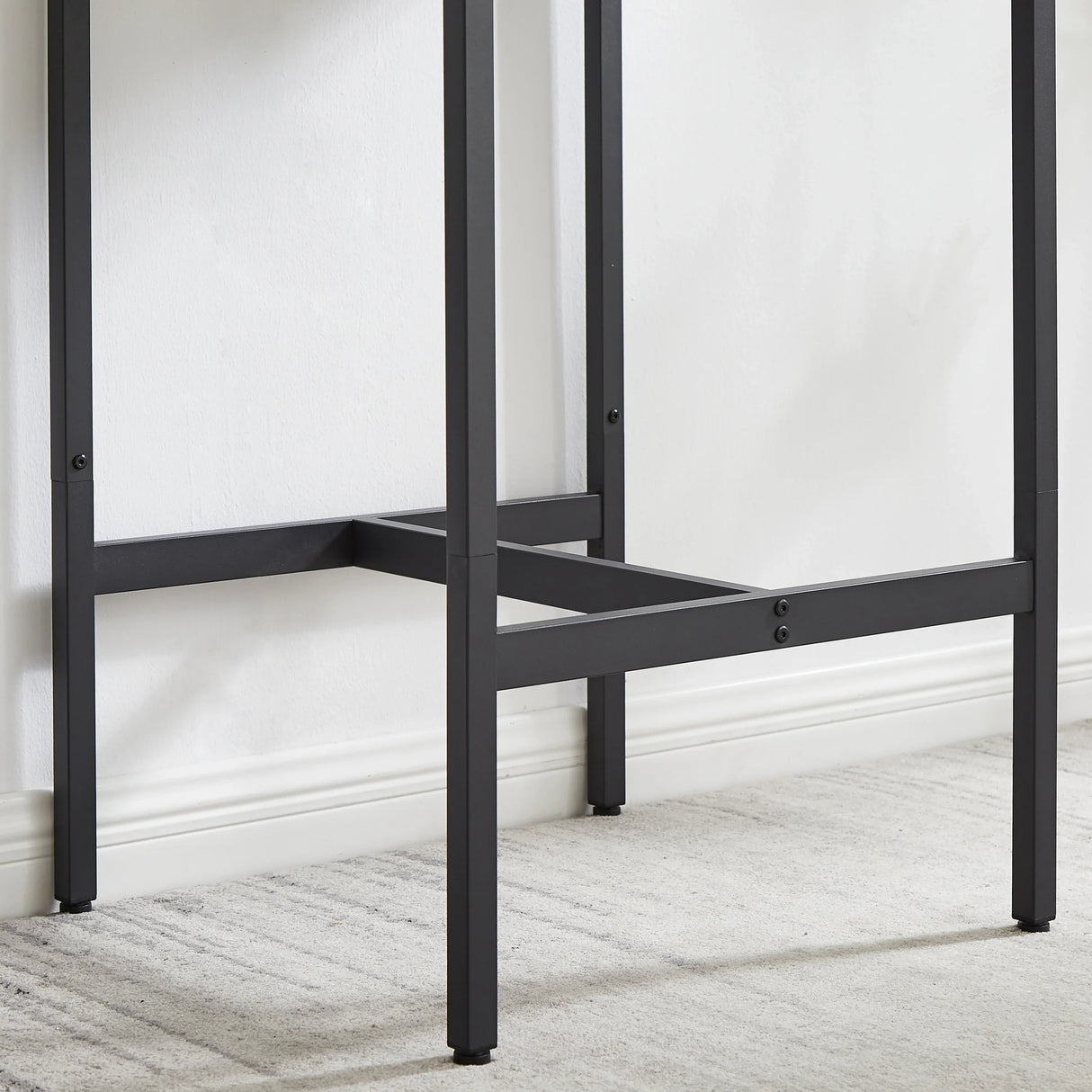 Rustic Grey Particleboard Bar Table Set With 2 Stools - Omega Lifestyles