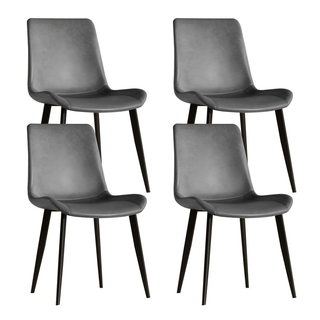 Modern PU Leather Ergonomic Dining Chairs Set of 4 - Omega Lifestyles