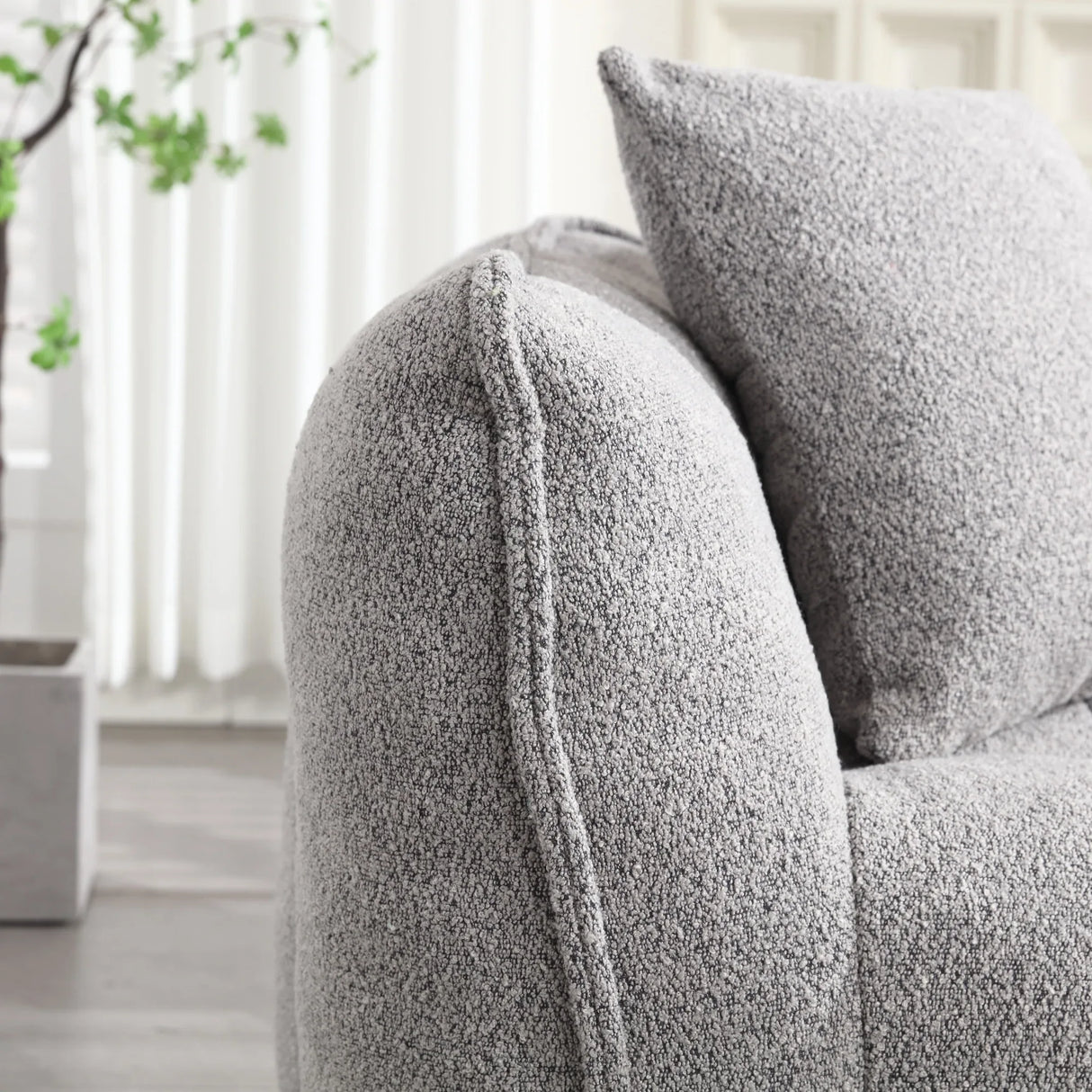 Chenille High Resilience Foam Cozy Bean Bag Chair - Omega Lifestyles
