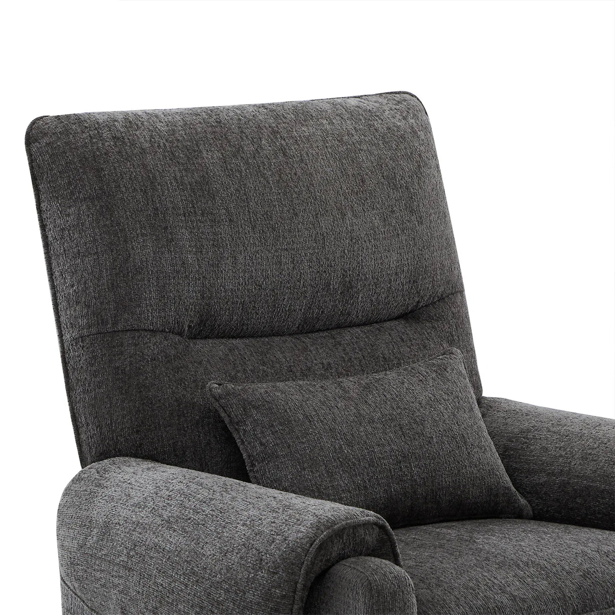 Power Lift Assist Recliner Chair Gray Chenille Upholstered - Omega Lifestyles