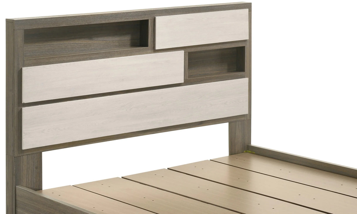 Modern Queen Platform Wood Bed Frame With Storage - Omega Lifestyles