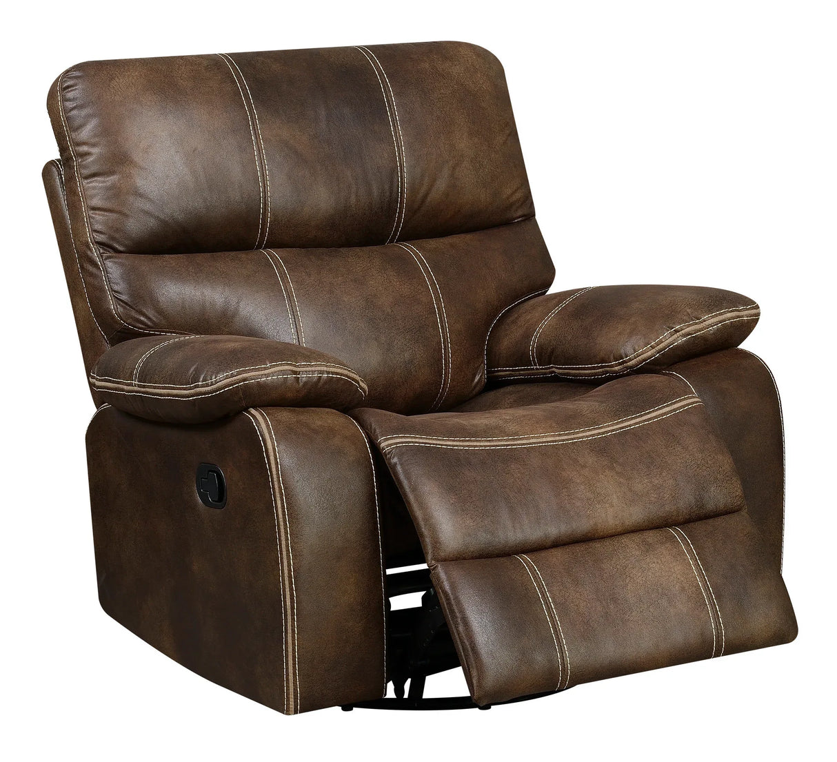 Brown Fabric Swivel Gliding Recliner Chair - Omega Lifestyles