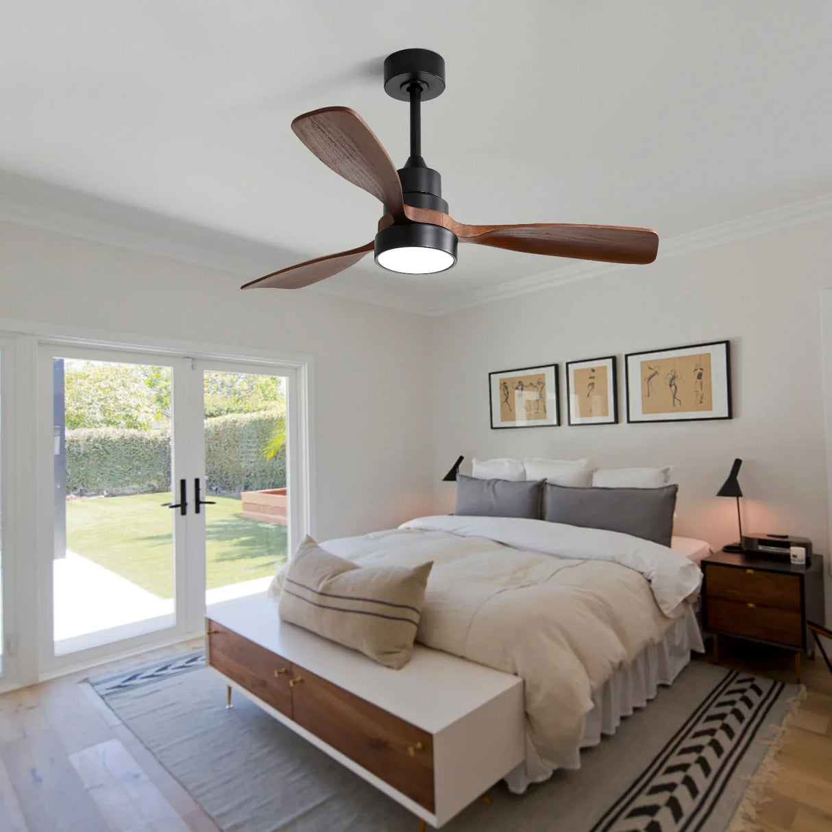 48-Inch Reversible DC Motor Ceiling Fan With Light - Omega Lifestyles