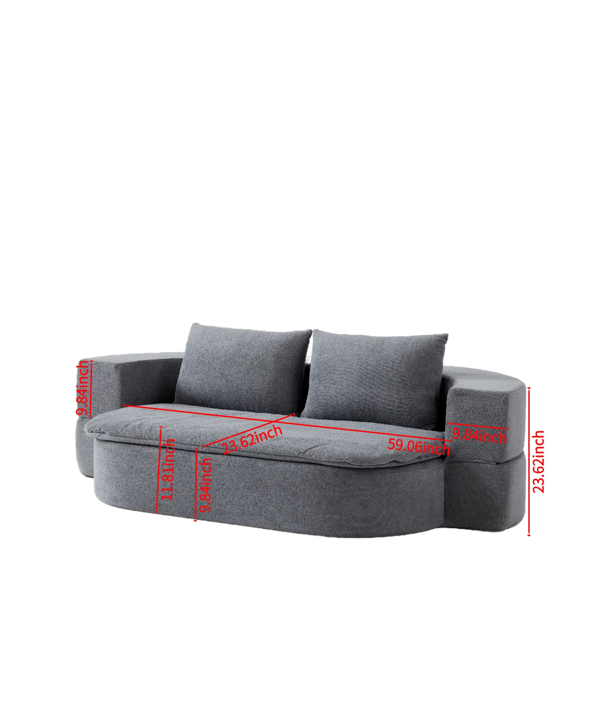 Foldable Memory Foam Convertible Sofa Bed Twin - Omega Lifestyles