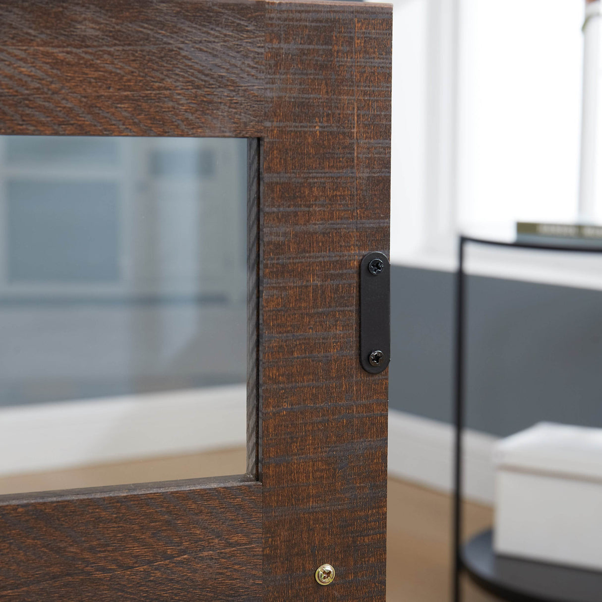 Farmhouse Style Espresso TV Stand Console Cabinet - Sleep Galleria