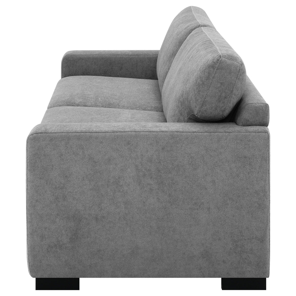Grey Upholstered Contemporary Track-Arm Sleeper Sofa - Omega Lifestyles