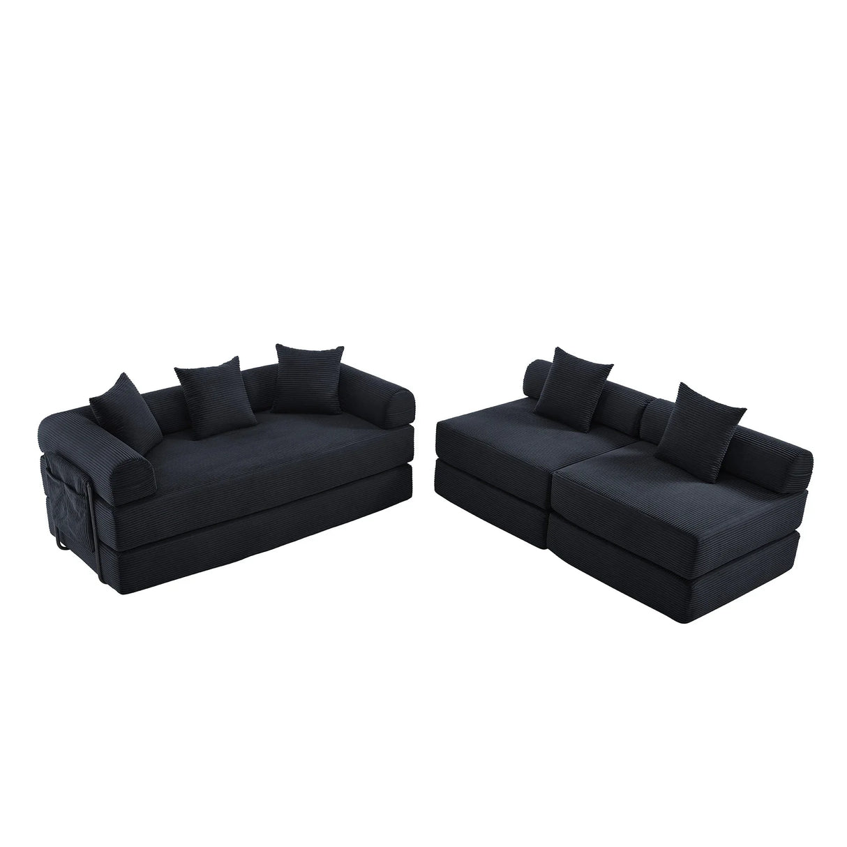 Convertible Corduroy Memory Foam Folding Sofa Bed - Omega Lifestyles