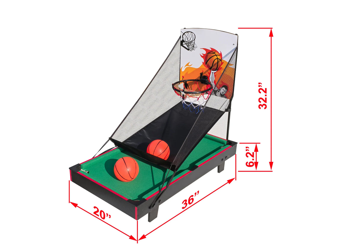 36-Inch 2-in-1 Combo Basketball Billiards Multi Game Table - Omega Lifestyles