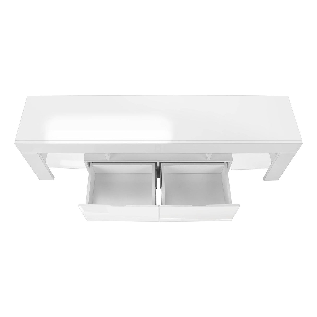 Modern Glossy White MDF TV Stand Console - Sleep Galleria