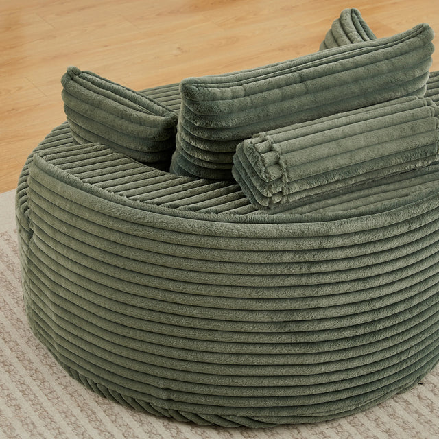 Corduroy Foam Modular Sleeper Chair No Assembly Required - Omega Lifestyles