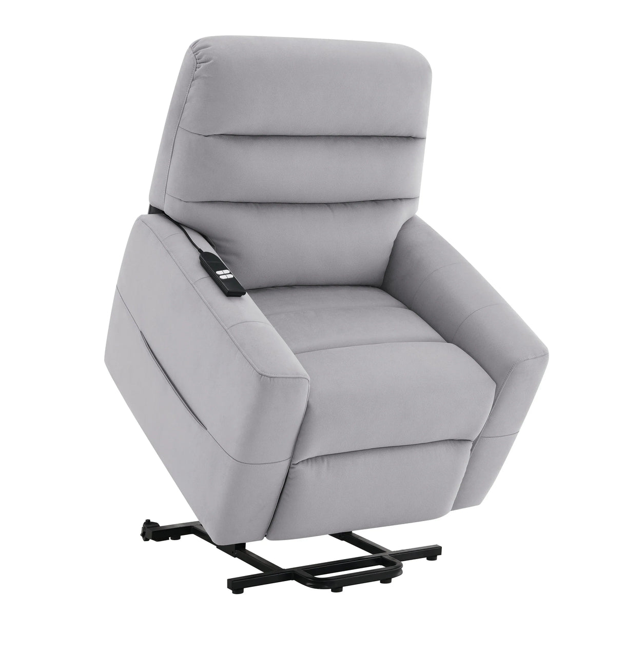 Power Motion Gray Faux Leather Reclining Massage Chair - Omega Lifestyles