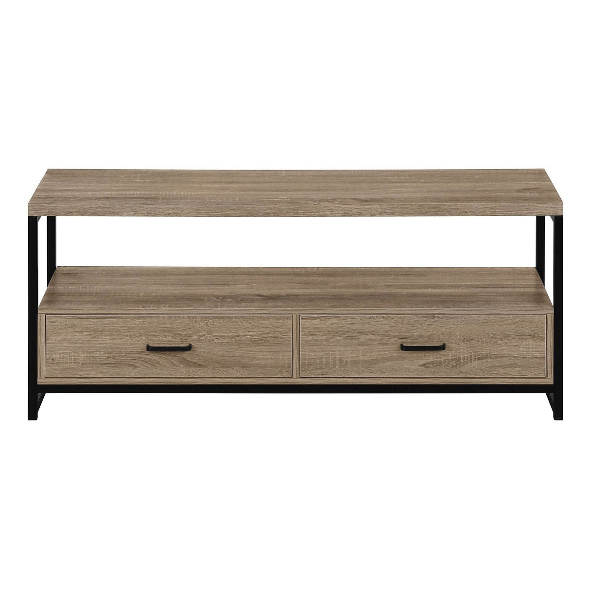 48-Inch Modern Taupe Wood Look TV Stand Console - Sleep Galleria