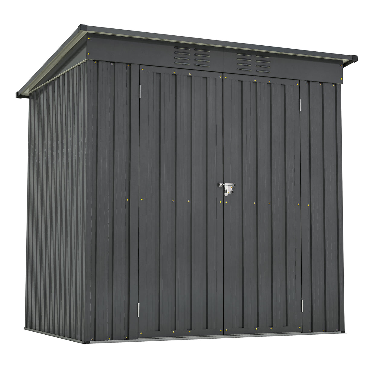 6 x 4-Foot Galvanized Steel Outdoor Storage Shed