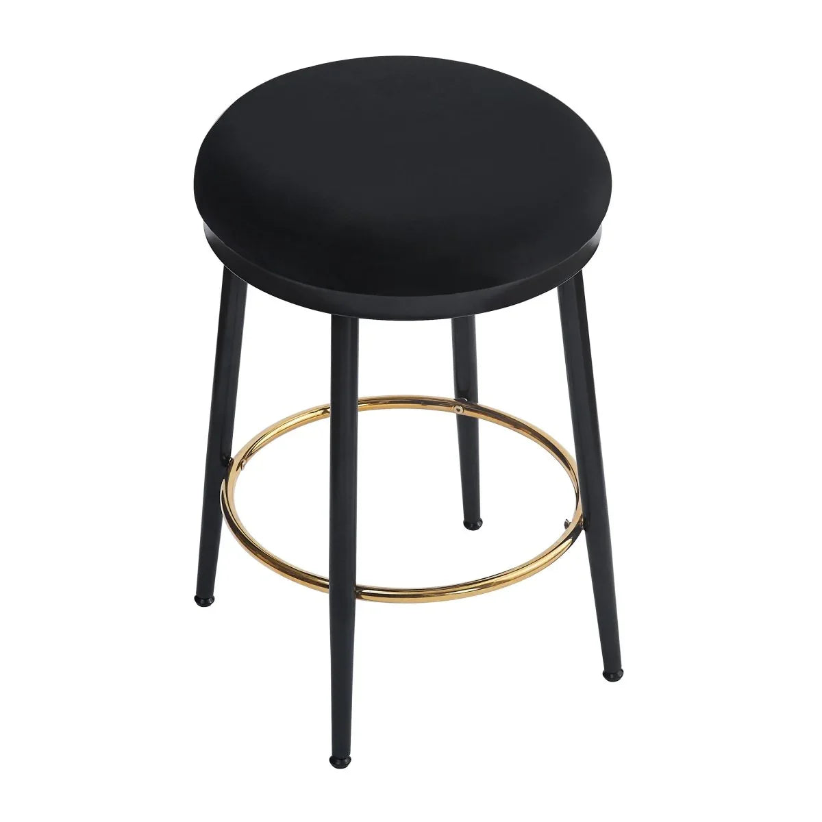 Modern Fabric Metal Counter Stools Set of 2 - Omega Lifestyles