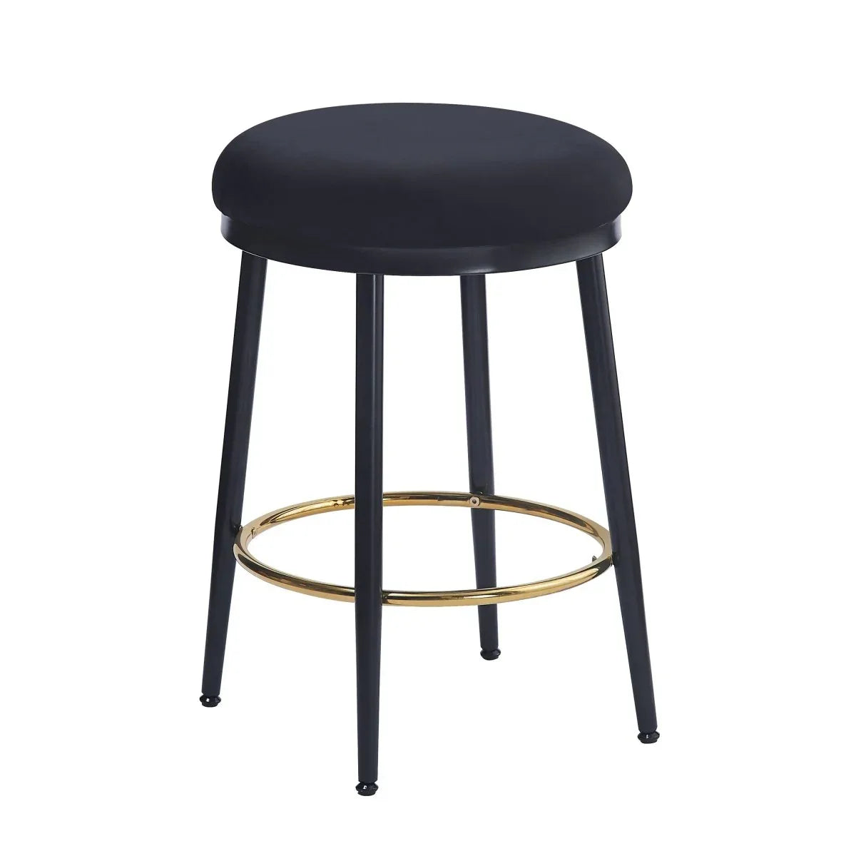 Modern Fabric Metal Counter Stools Set of 2 - Omega Lifestyles