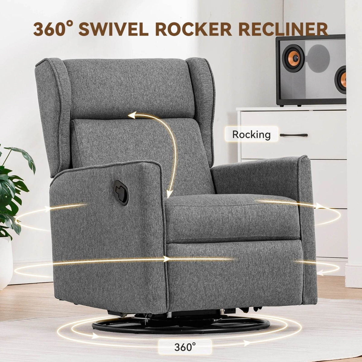 Swivel Rocking Recliner Manual Chair - Omega Lifestyles