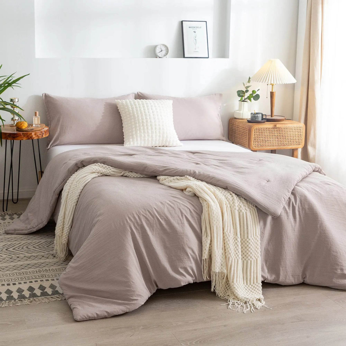 2-Piece Plush Microfiber Comforter Set With Pillow Shams - Sleep Galleria