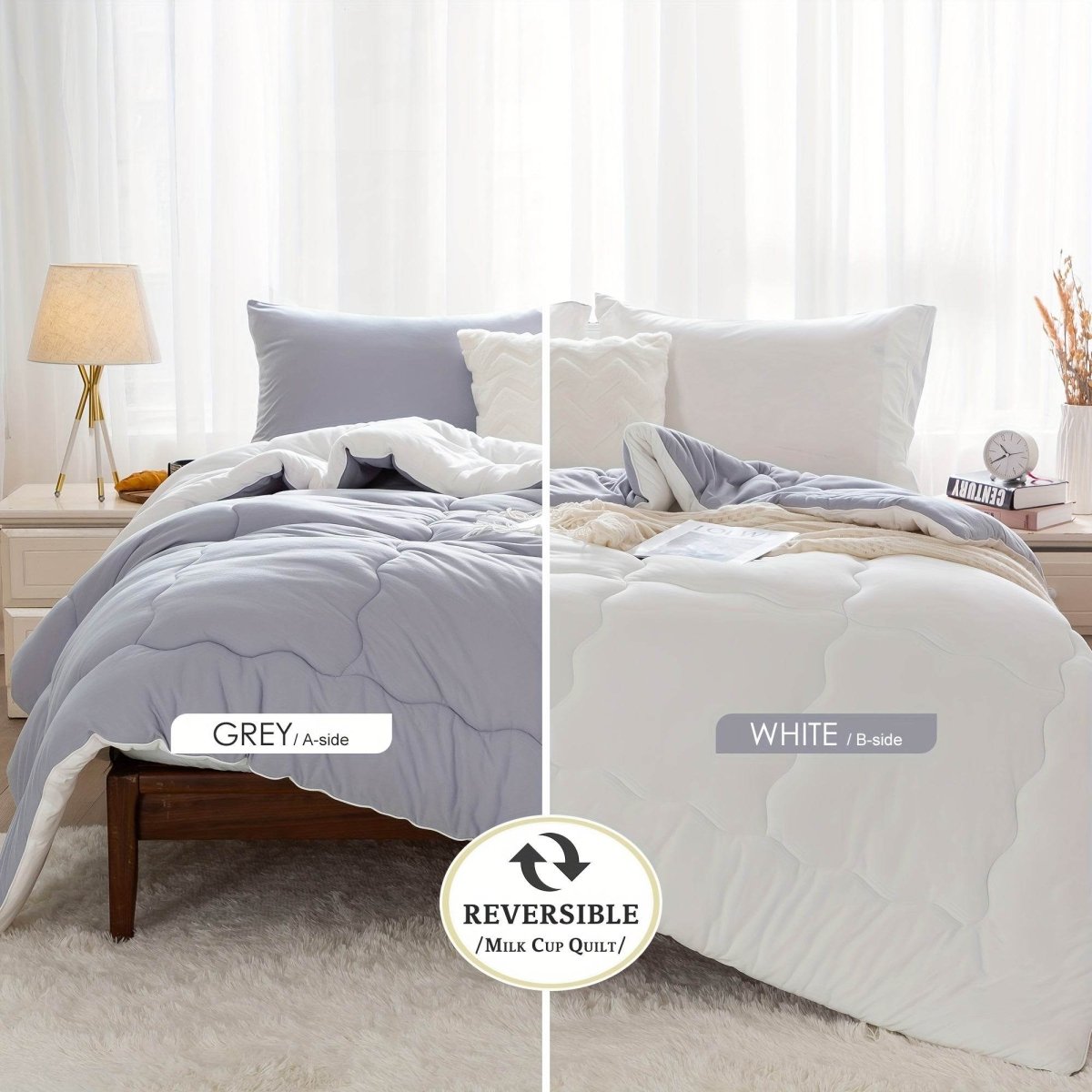 Reversible Ultra-Soft Warm Polyester Comforter Set - Sleep Galleria