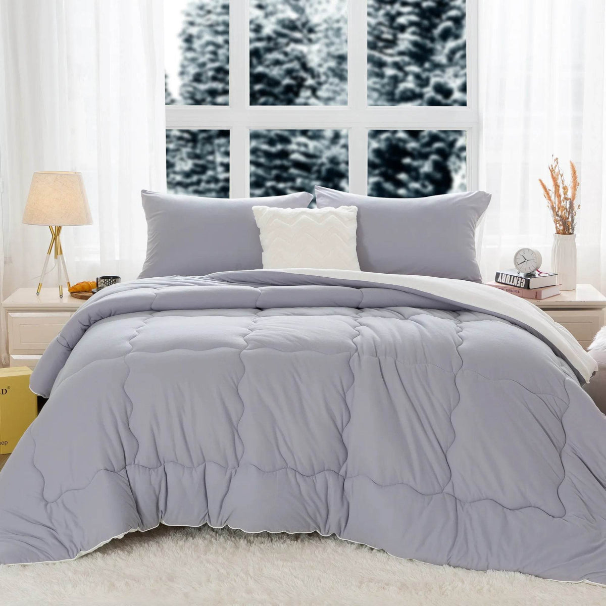 Reversible Ultra-Soft Warm Polyester Comforter Set - Sleep Galleria