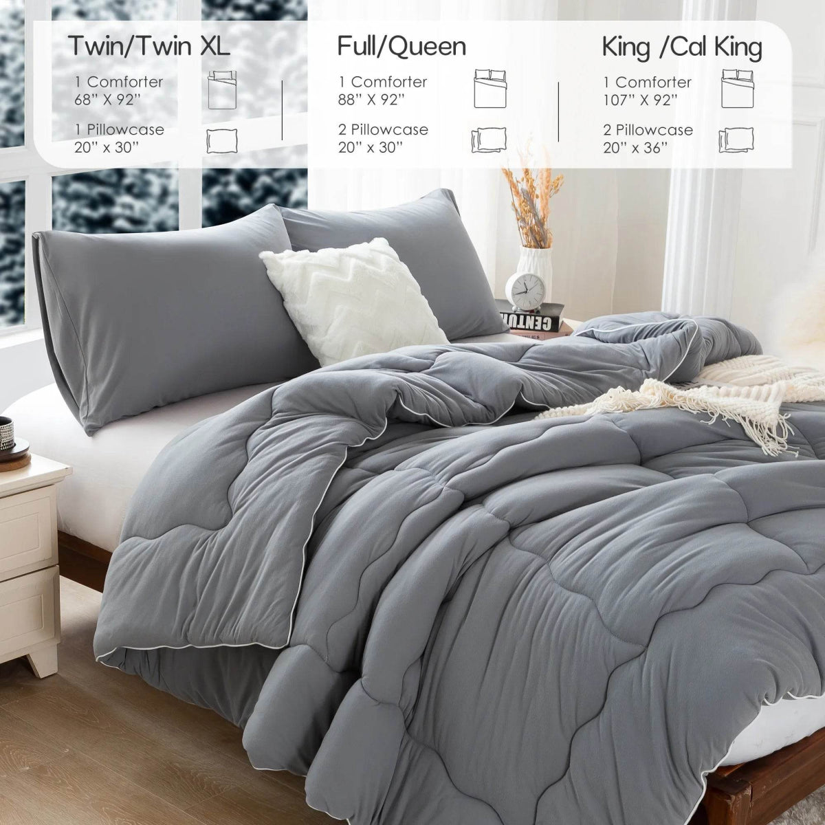 Reversible Ultra-Soft Warm Polyester Comforter Set - Sleep Galleria