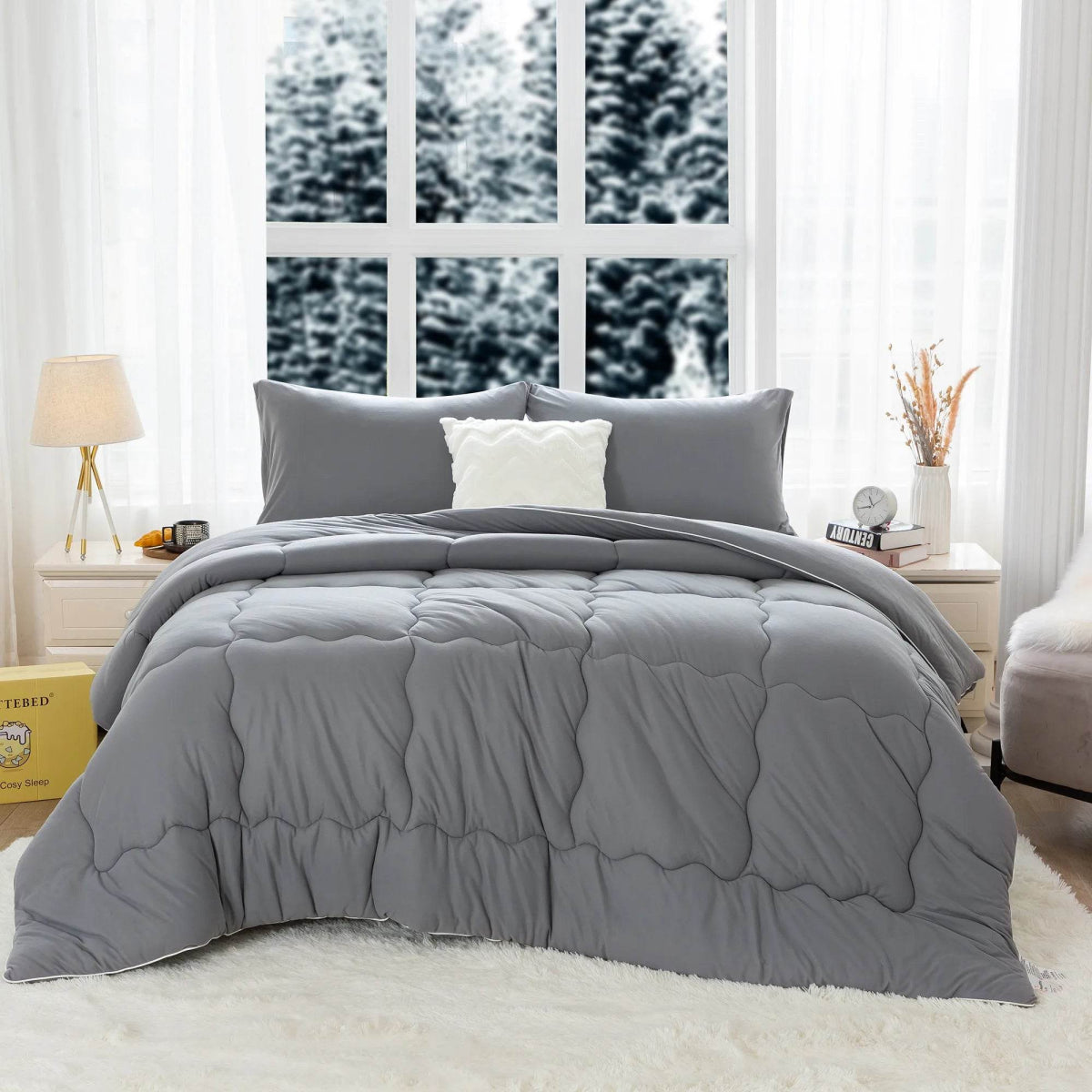 Reversible Ultra-Soft Warm Polyester Comforter Set - Sleep Galleria