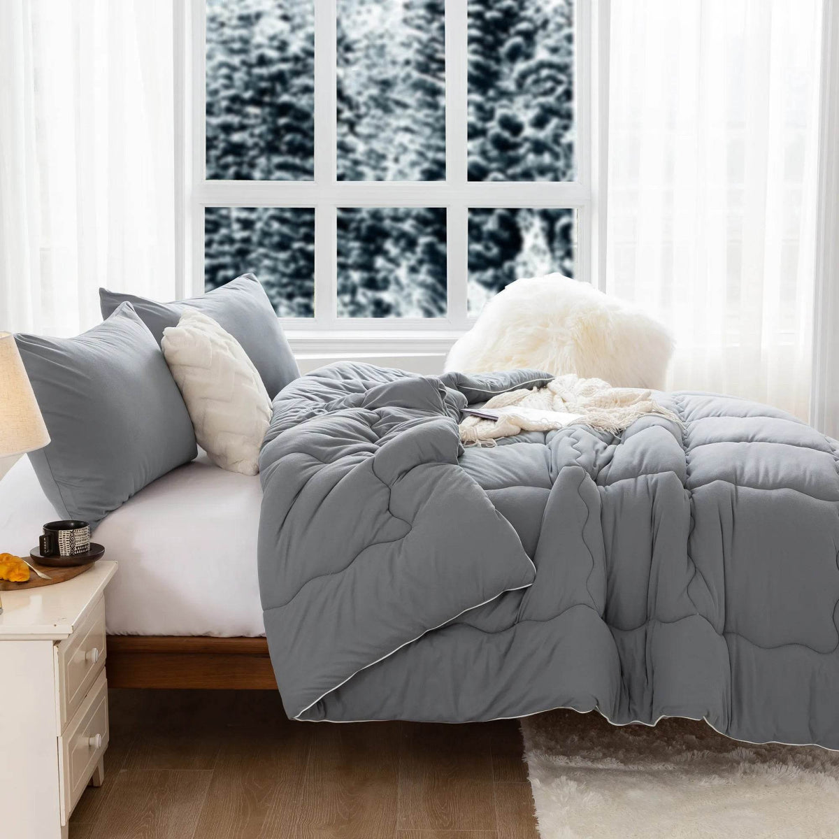 Reversible Ultra-Soft Warm Polyester Comforter Set - Sleep Galleria